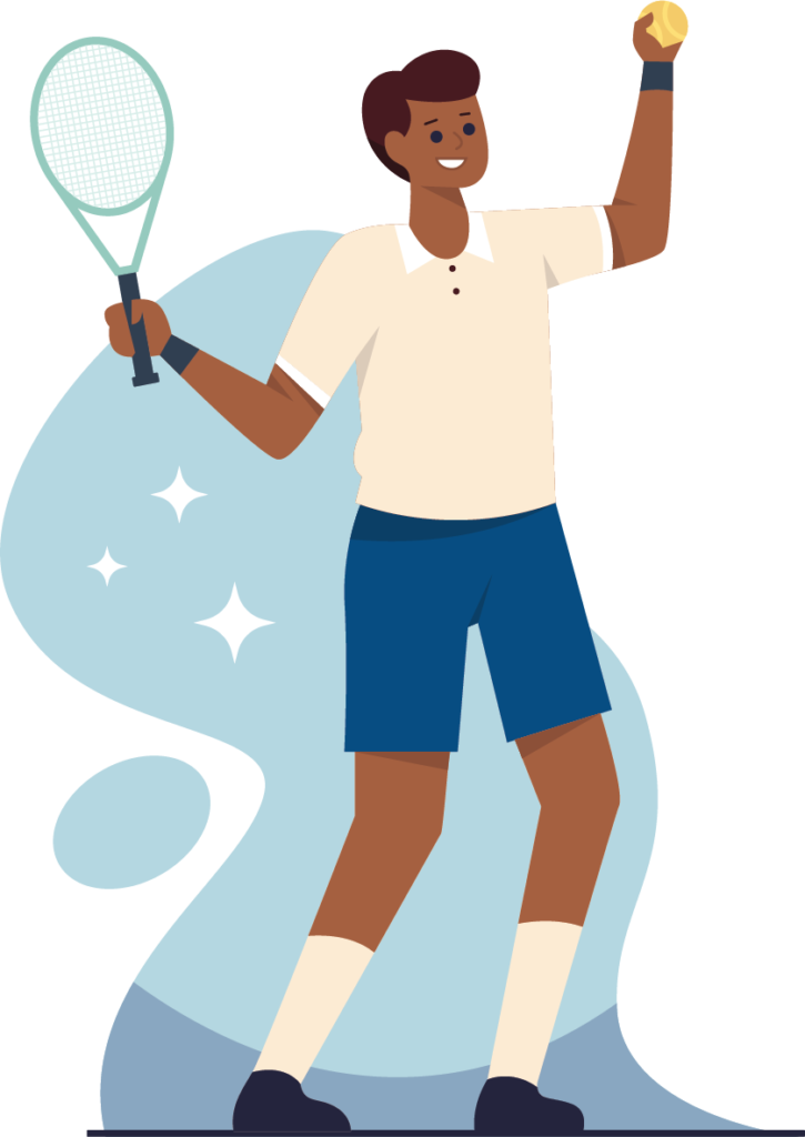 sport : un homme qui fait du tennis